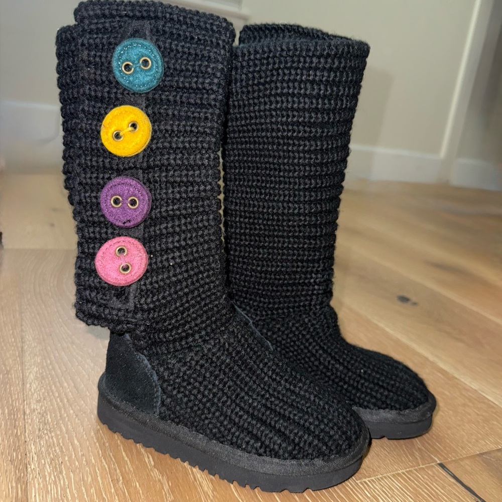 UGG K Cardy II Boots - Black Girls size 8